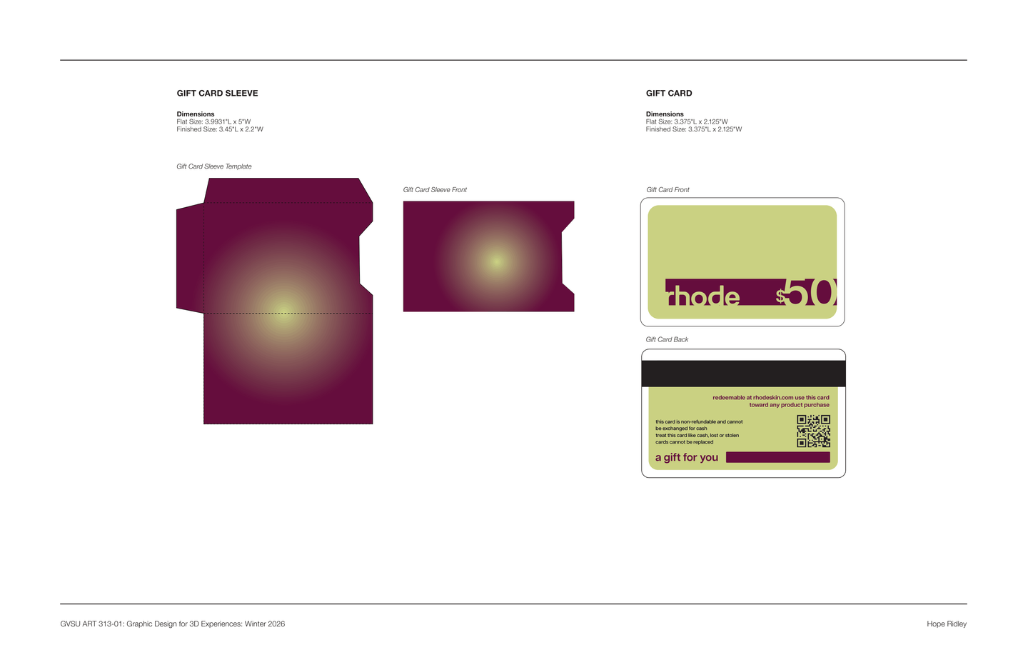 Gift Card & Sleeve Flat Design