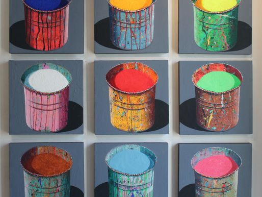 pots of pigments