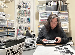 Creating in my studio