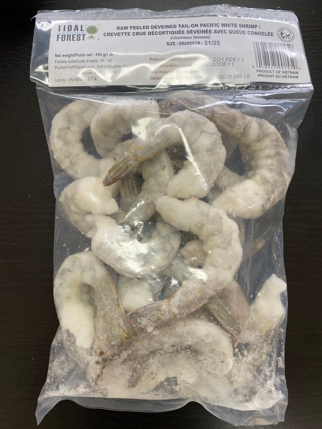 Jumbo Shrimp 21/25 OceanWise IQF 2 x 1lb