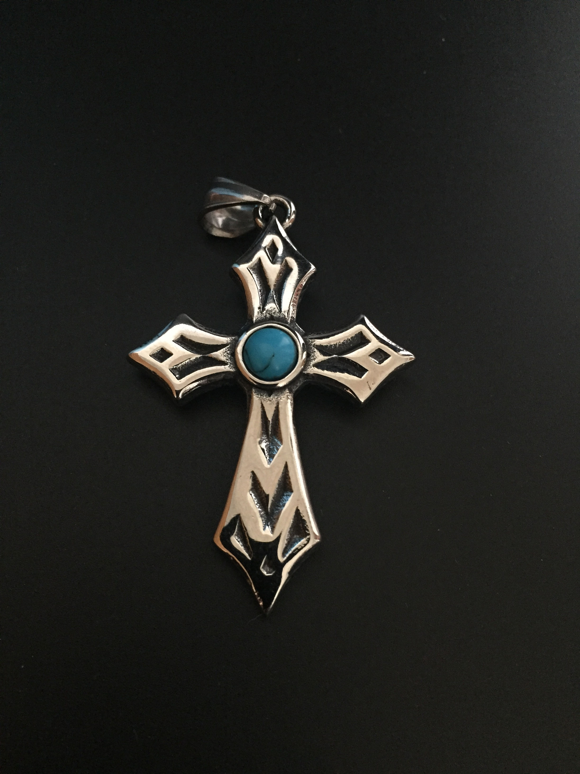 Croix stone Reversible Turquoise / red