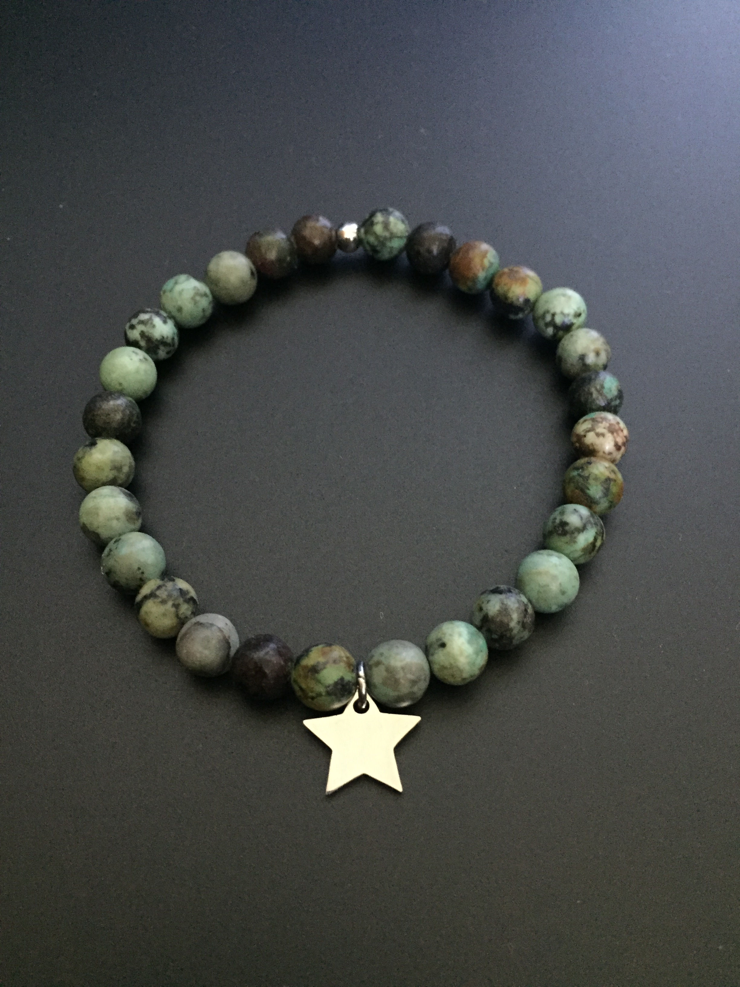 BRACELET 6MM en Turquoise Africaine