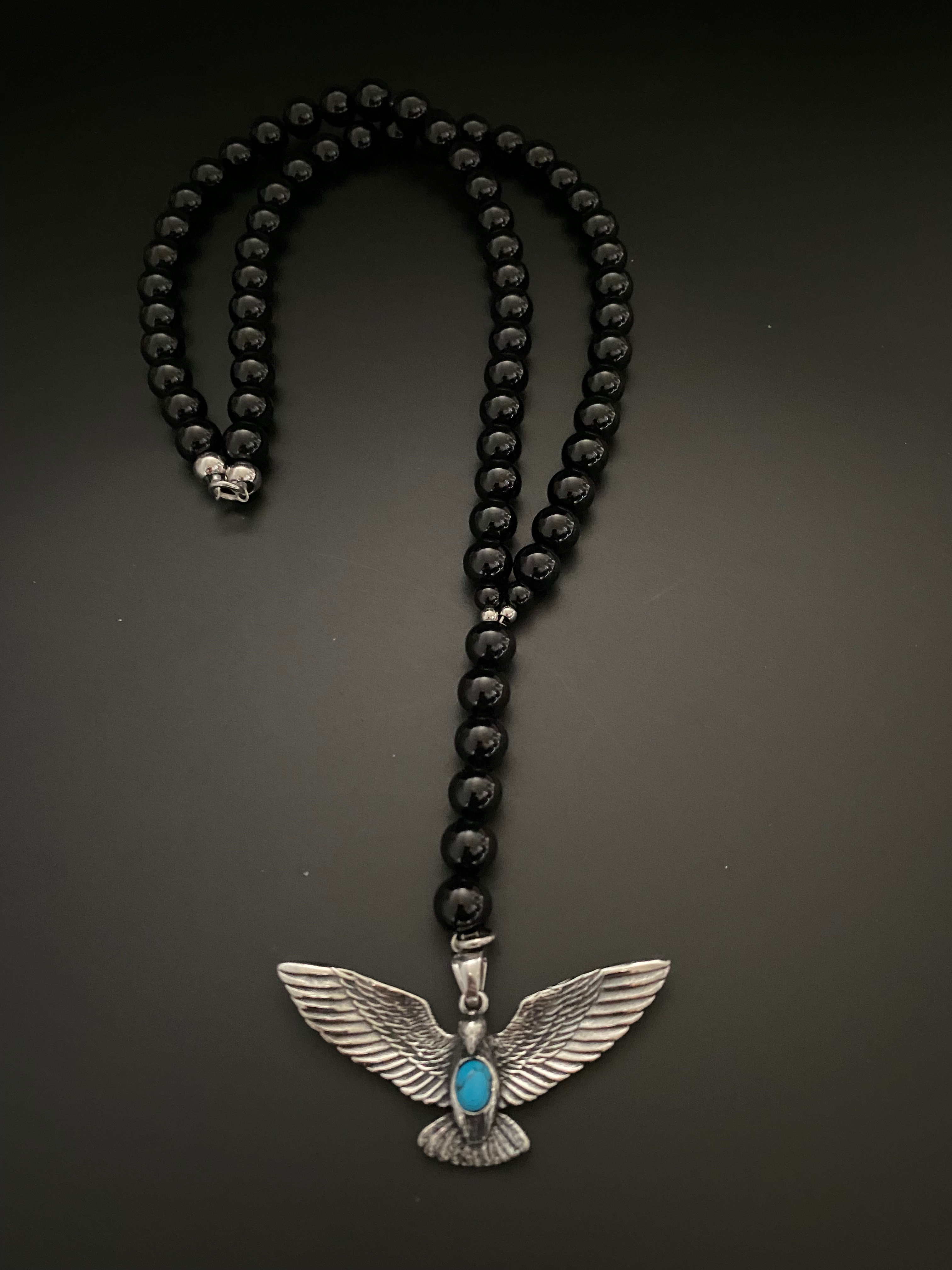 CHAPELET 10MM en Onyx brillante