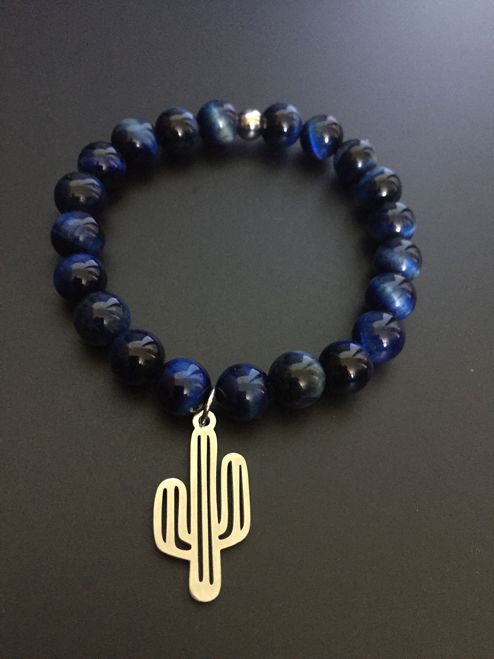 BRACELET 8MM en Œil de Faucon