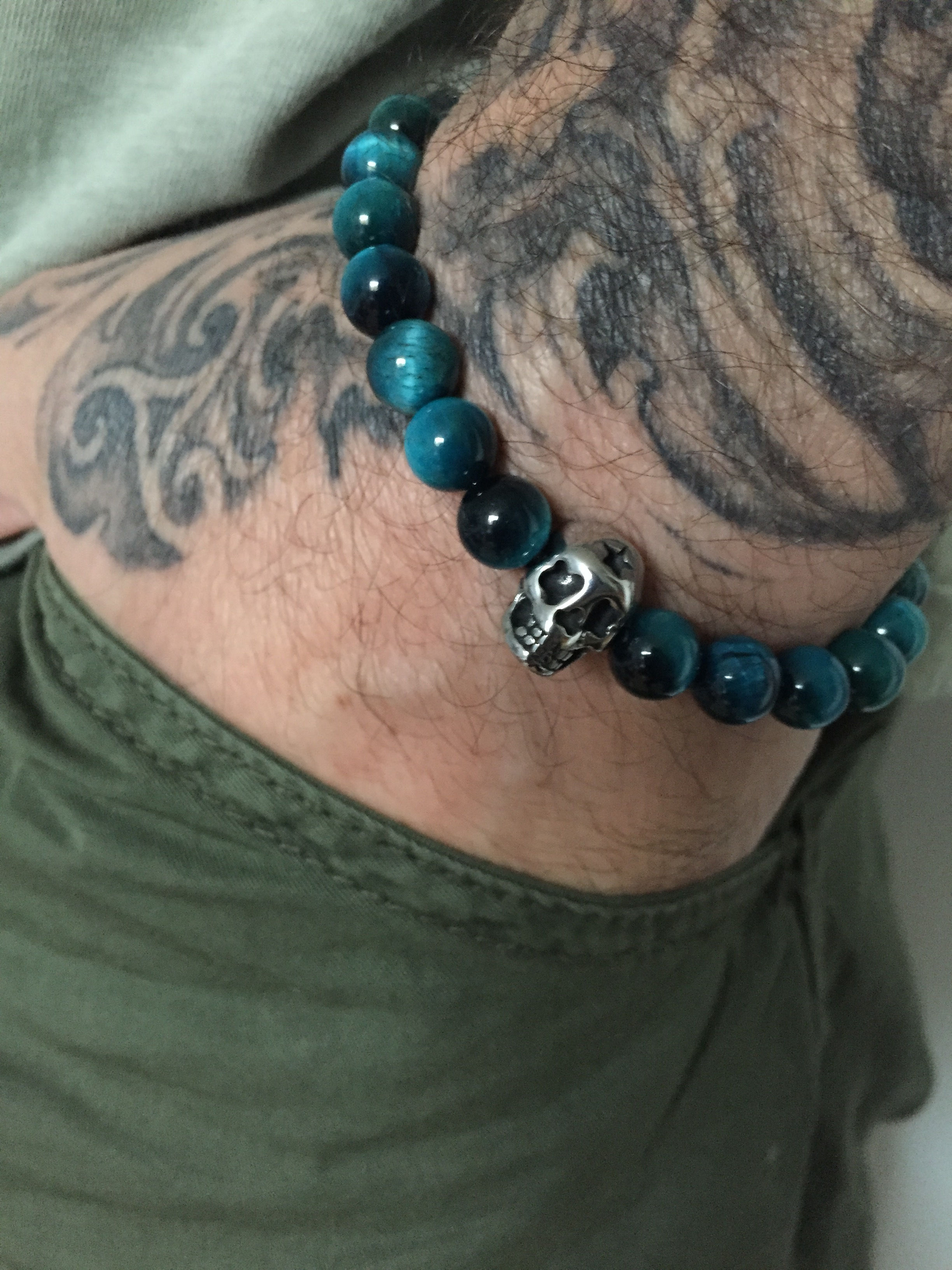 BRACELET 8 MM en Oeil de Paon