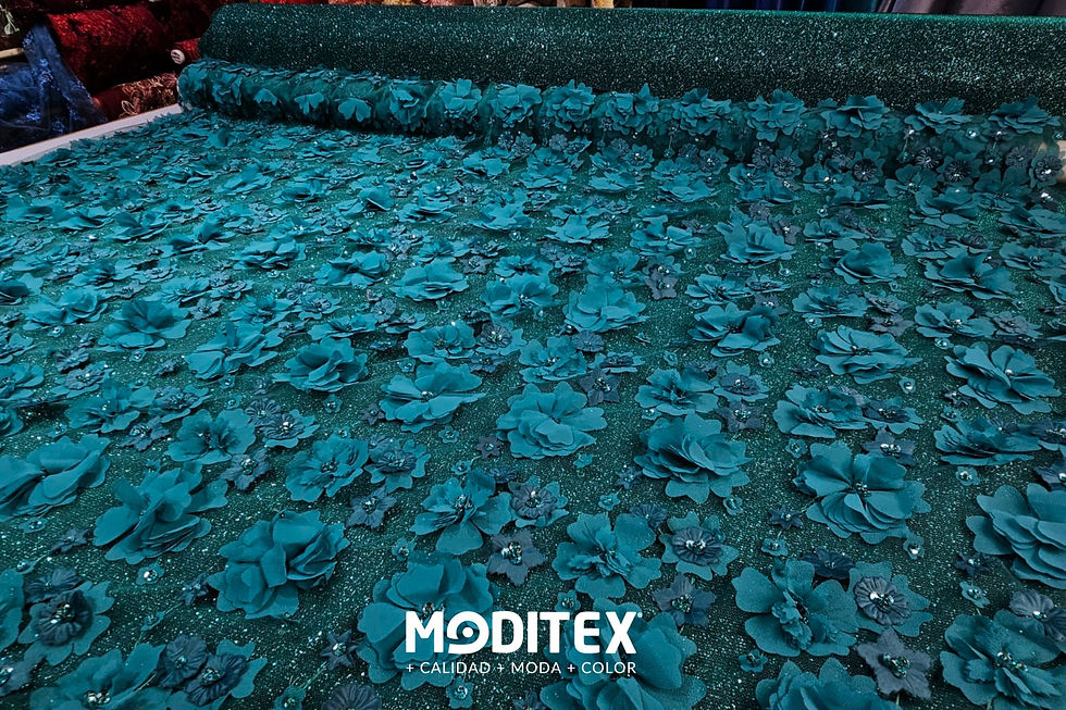 Miniatura: TUL BORDADO PETROLEO 3D