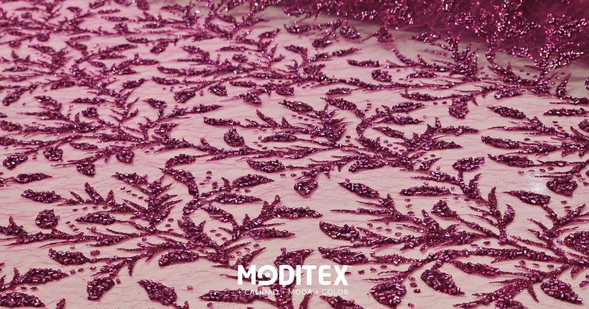 TUL GRECIA JARDIN MAGENTA