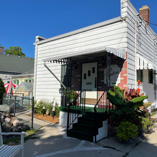 The Entrance to At Random Cocktail Lounge.  The entrance was moved to the back of the building in the late 1960s.