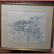 Miniatura: Dessin au Crayon signé DUPTAN Plage mer maison bou