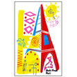 Thumbnail: Carte postale Paris – Composition Tour Eiffel illustration artistique