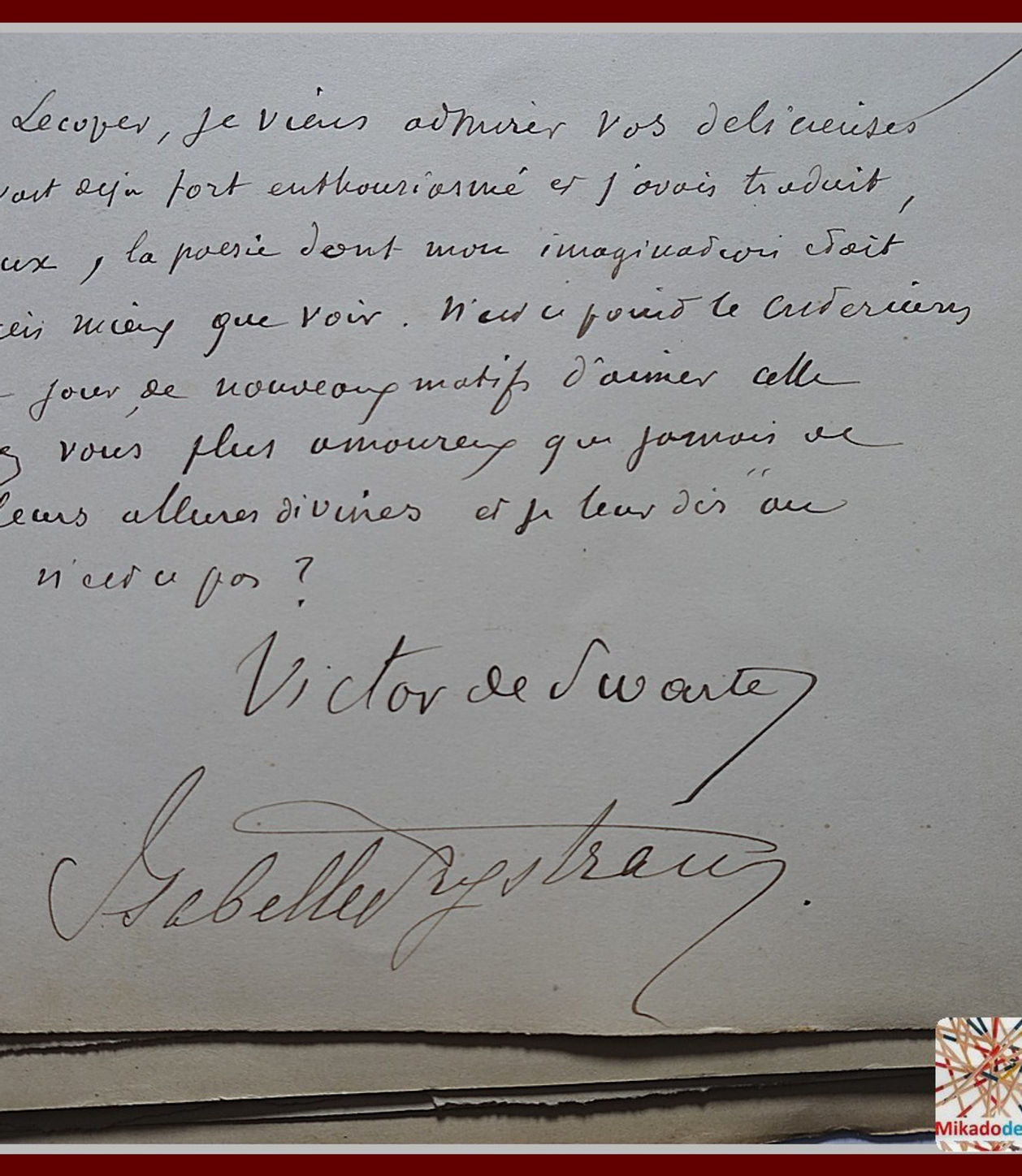 Victor de SWARTE et T. LAUMONNERIE Page Signatures