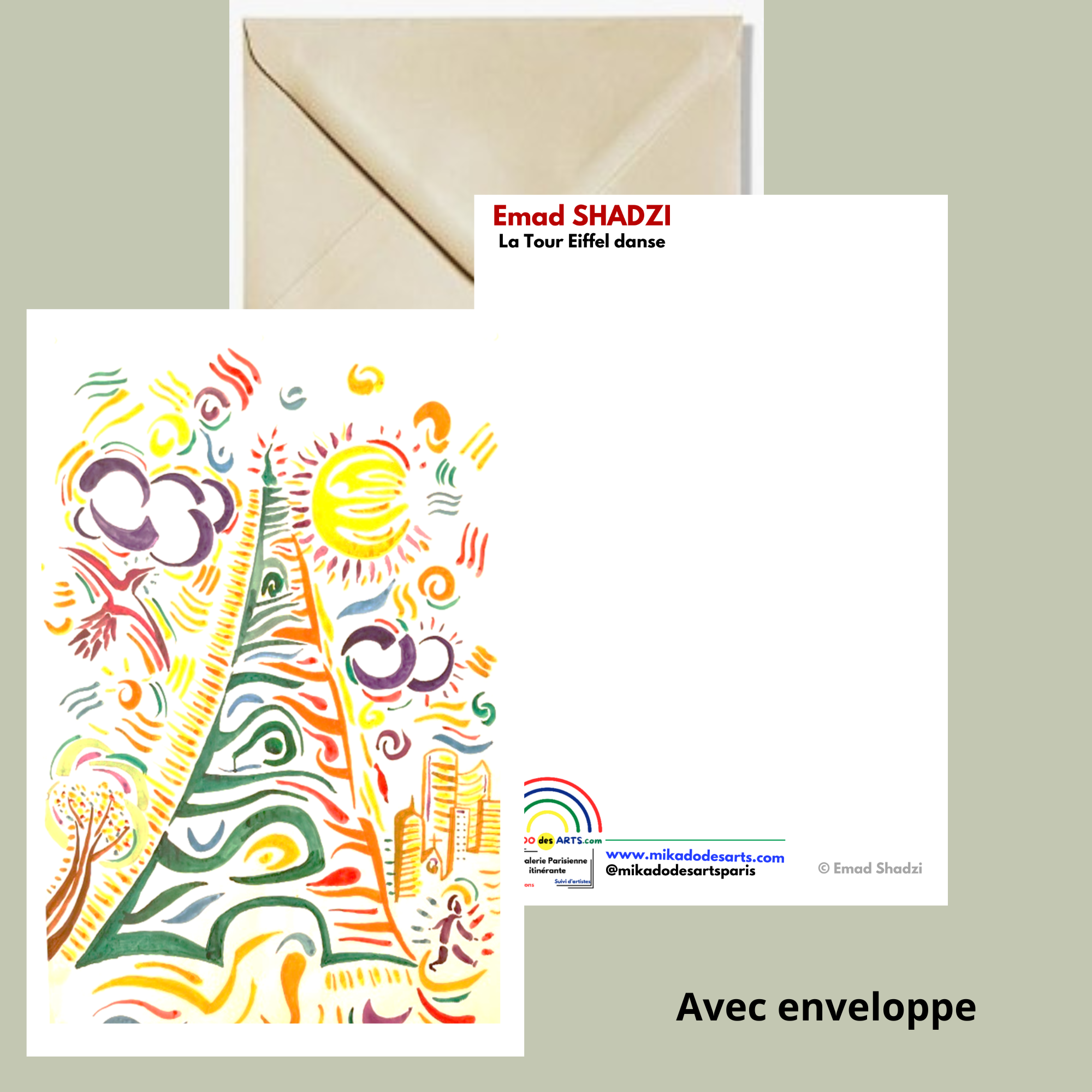 Carte postale Tour Eiffel – La Tour Eiffel danse | Emad SHADZI