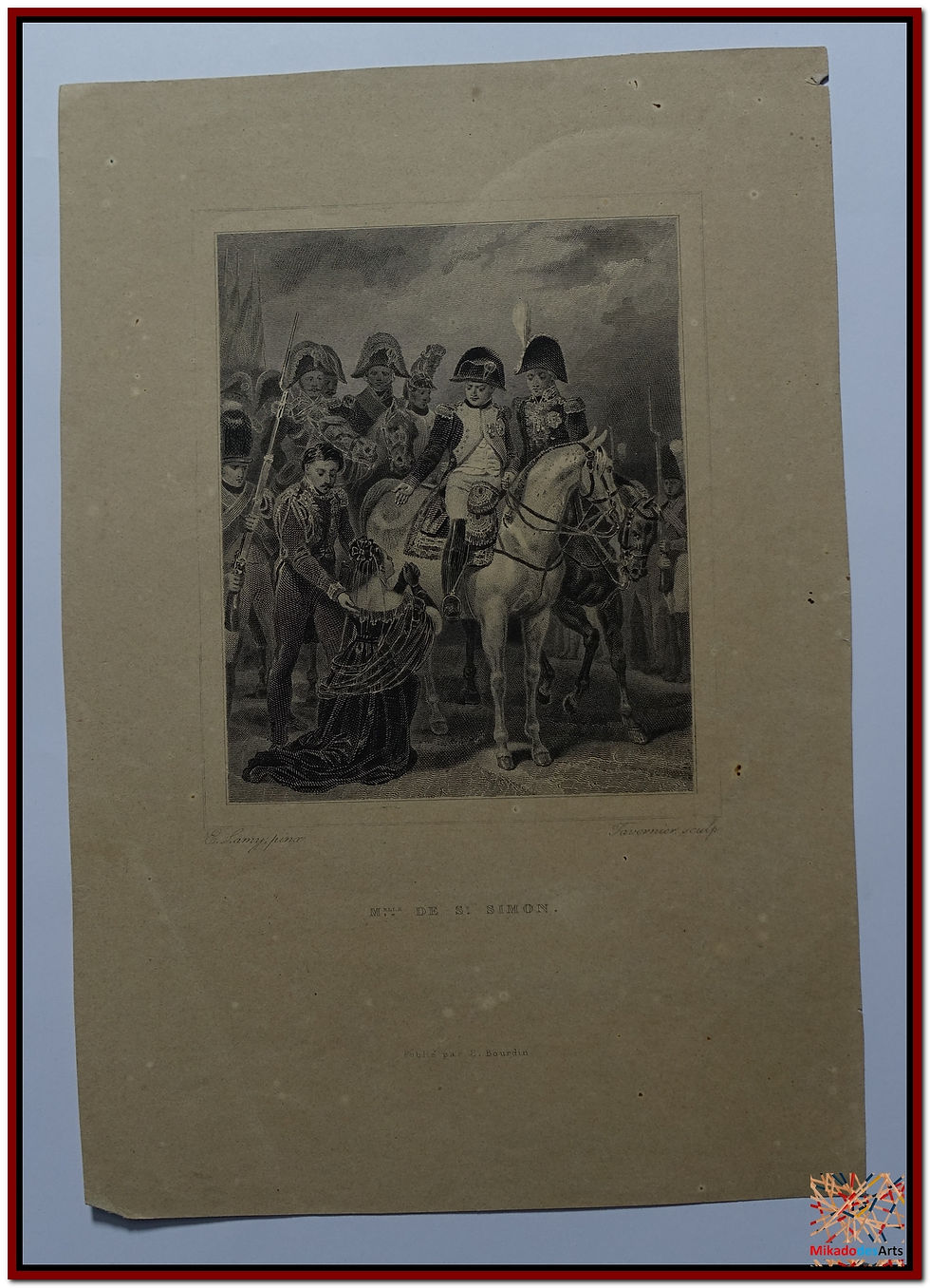 Miniatura: Melle de Saint Simon implorant l'Empereur Napoléon