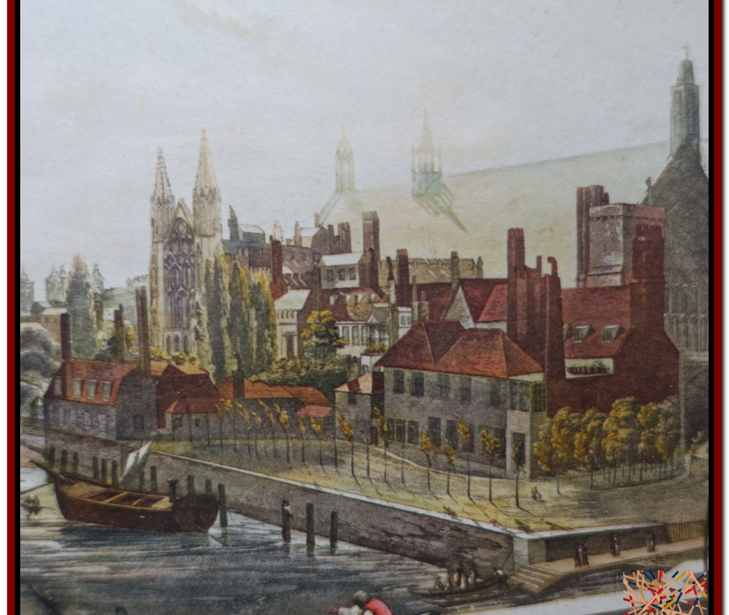 Londres Westminster Hall and Abbey Gendall 19è Per