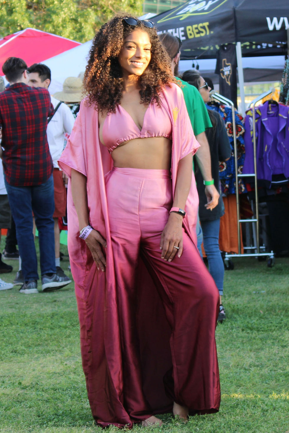 Thumbnail: 3 Piece Silk Kimono Set w/ Bikini Top