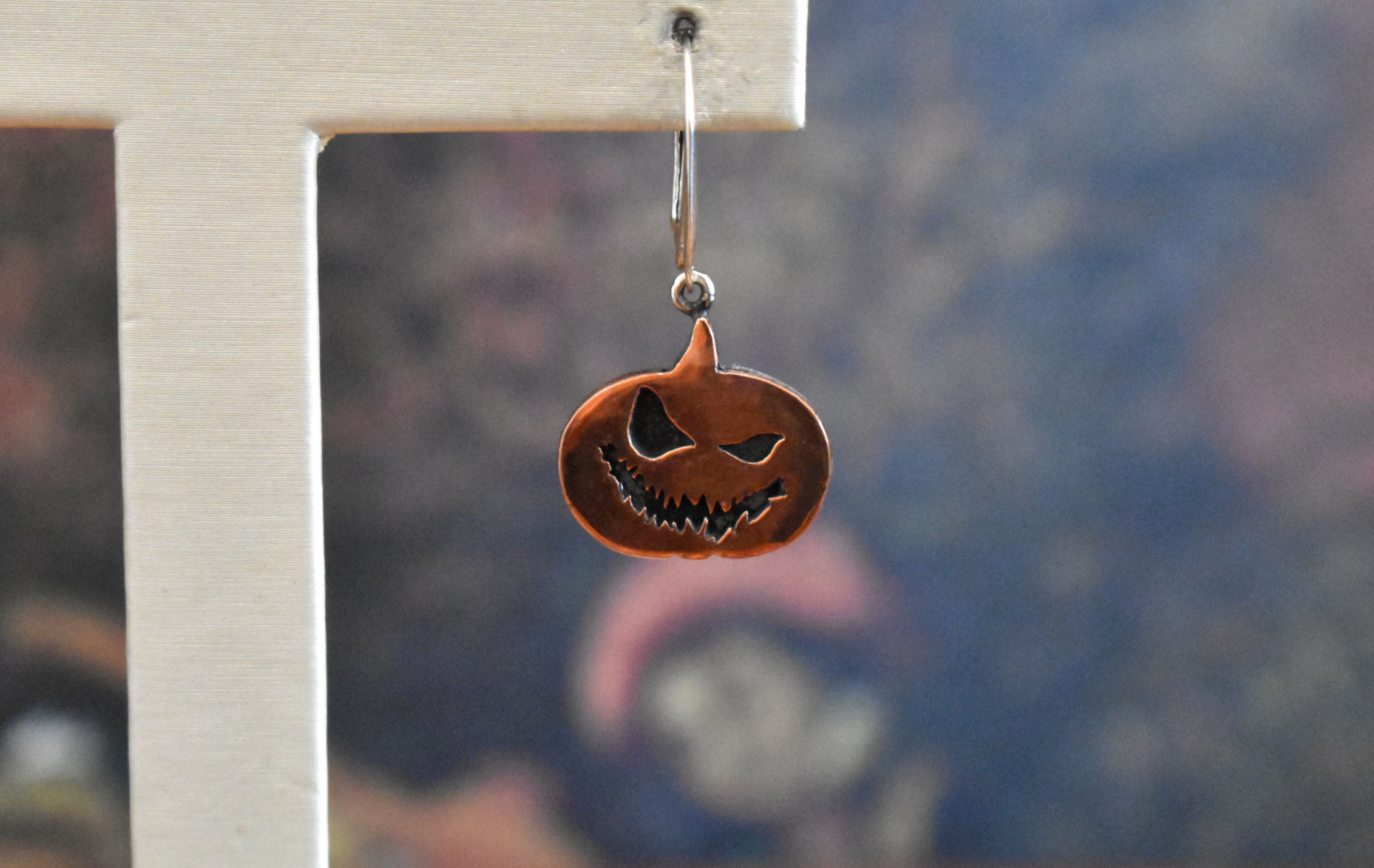 Silver Jack O' Lantern Earrings