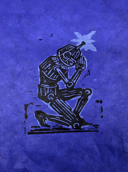 Praying Robot Proof (colored papers)