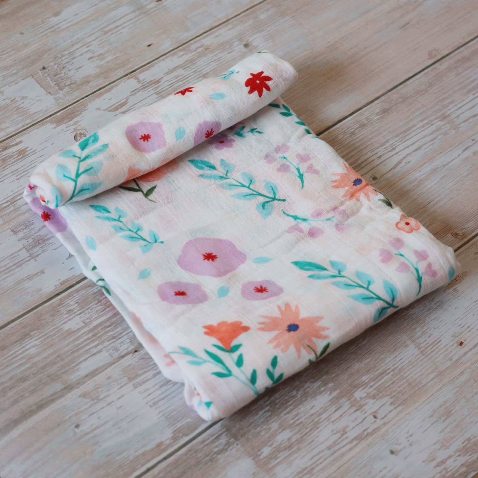 Muslin Swaddle in Wildflowers