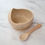 Thumbnail: Silicone Bowl and Spoon Set in Almond