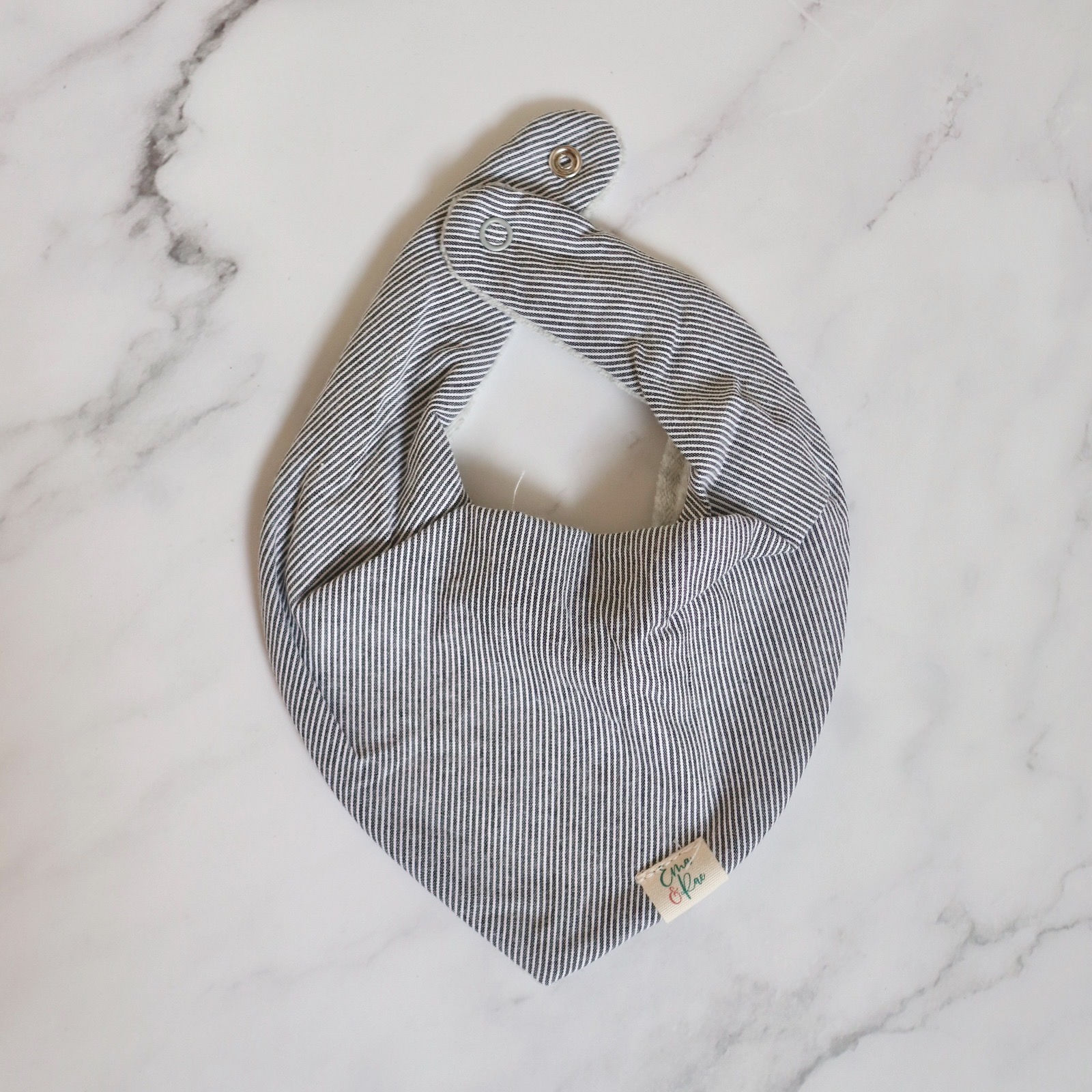 Cotton Bandana Bib in Stripes