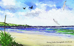 Blue on Aquarelle