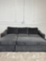 Modern Gray Pullout Reversible Sleeper Sectional With Storage Chaise