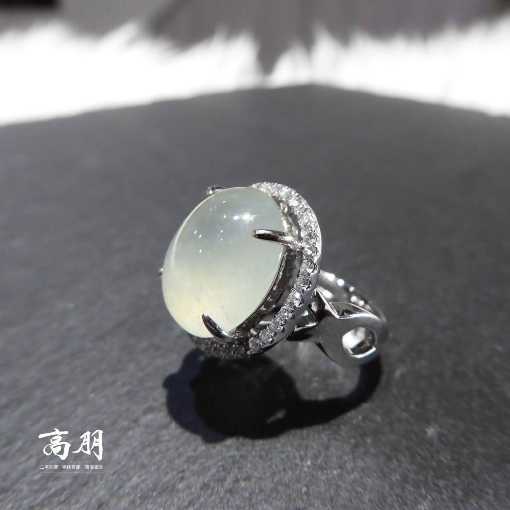 翡翠k金戒