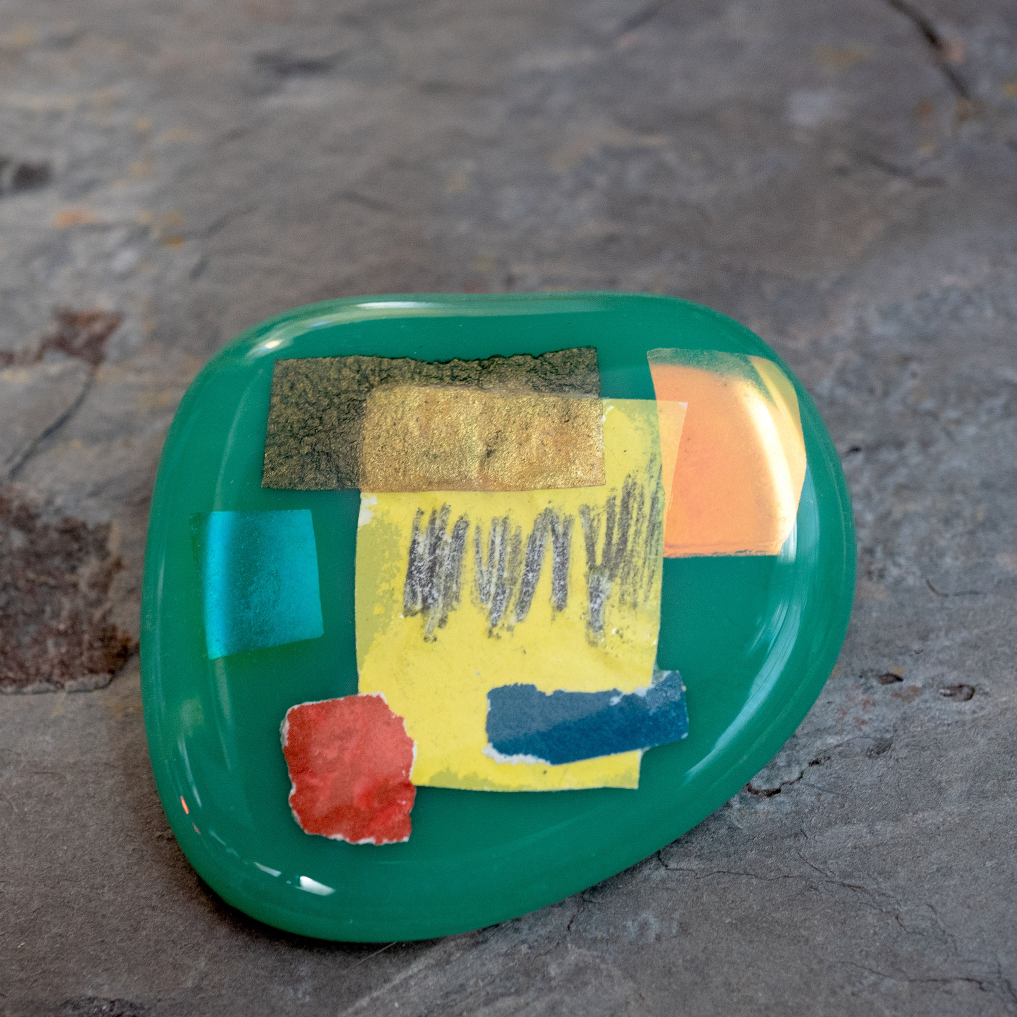 Fused Glass Brooch, #Three