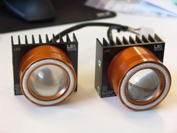 LED driving light for custom fairing