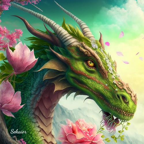 Spring Dragon Counted Cross Stitch Sekaior Kaimera Orion Thread Geeks