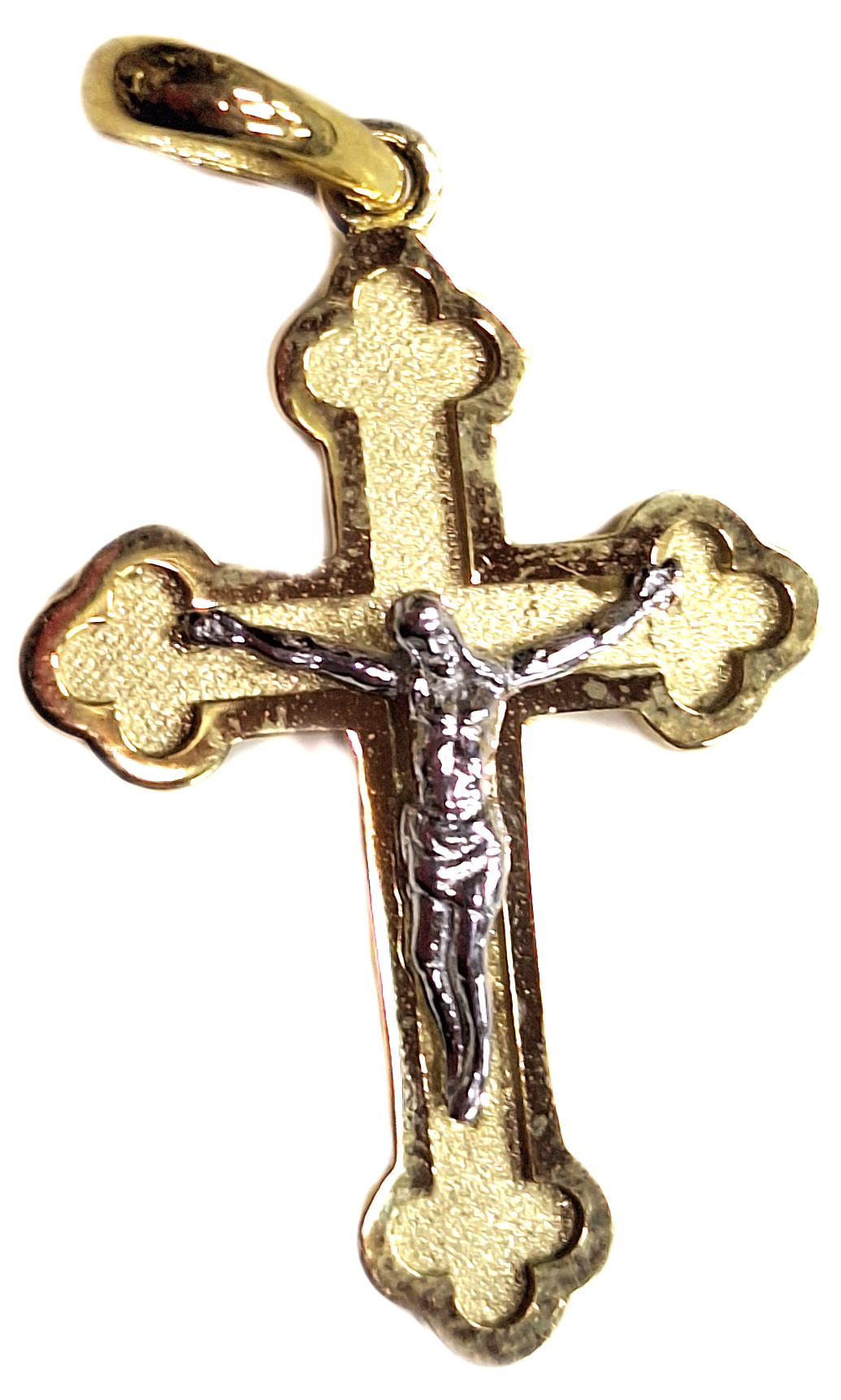 A Delicate Crusifix with White Gold