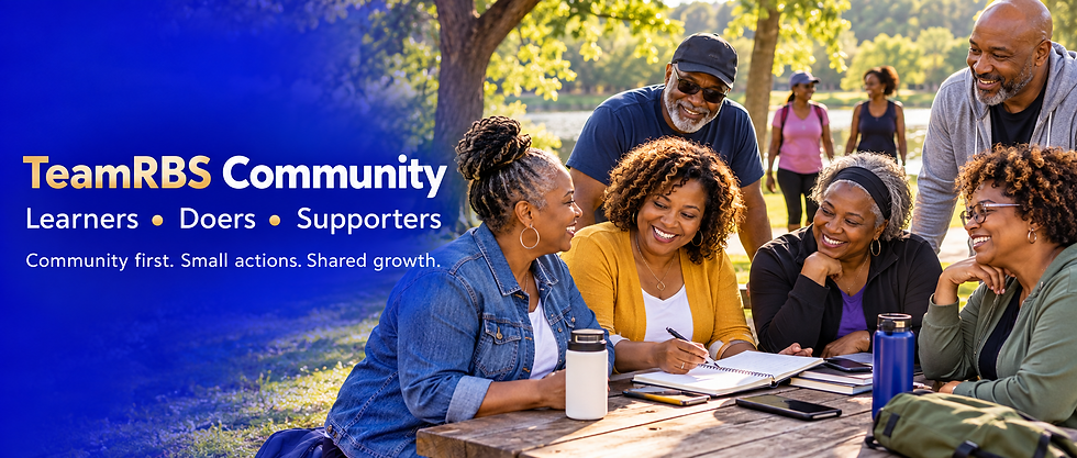 TeamRBS Community: Learners, Doers and Supporters. Community first. Small actions. Shared growth.