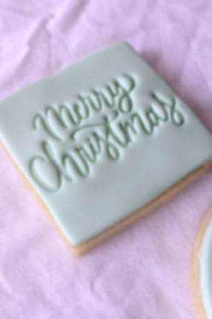 Square Merry Christmas Cookies