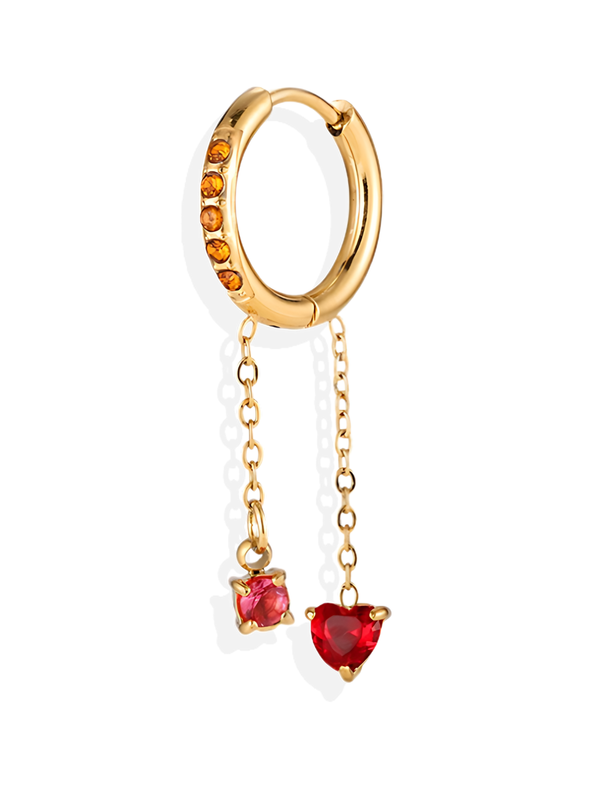 MONOBOUCLE PENDENTIF COEUR