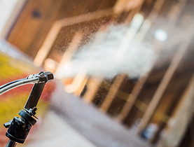 AeroBarrier Seal nozzle spraying aerosol sealing substance