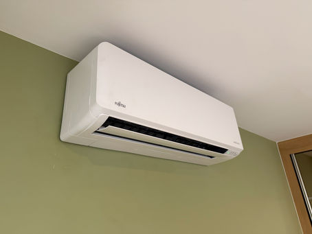Air conditioning installation in Essex home showing Fujitsu indoor unit