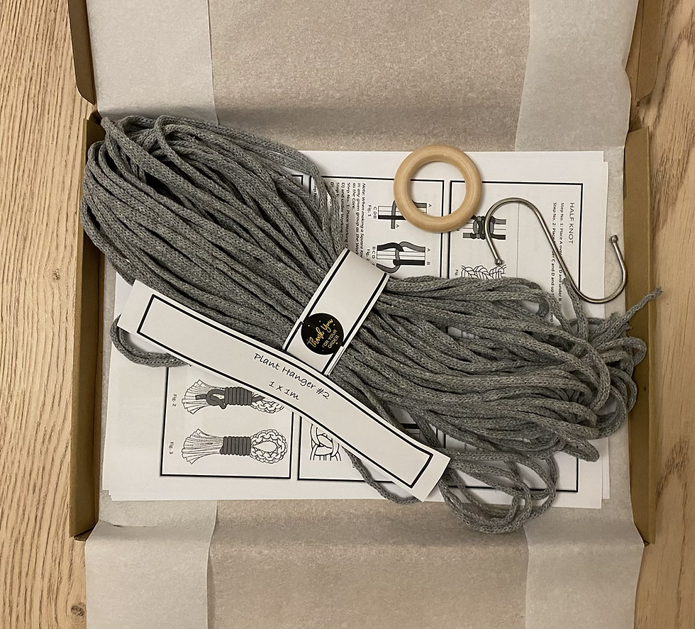Thumbnail: Plant Hanger, Macrame Kit (Cream)