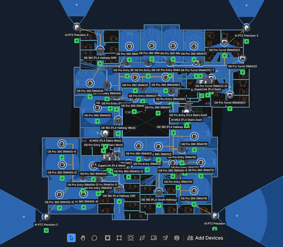 Large 4-story office building design