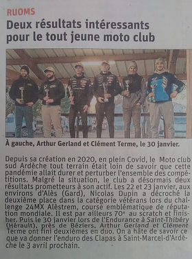 course enduro moto