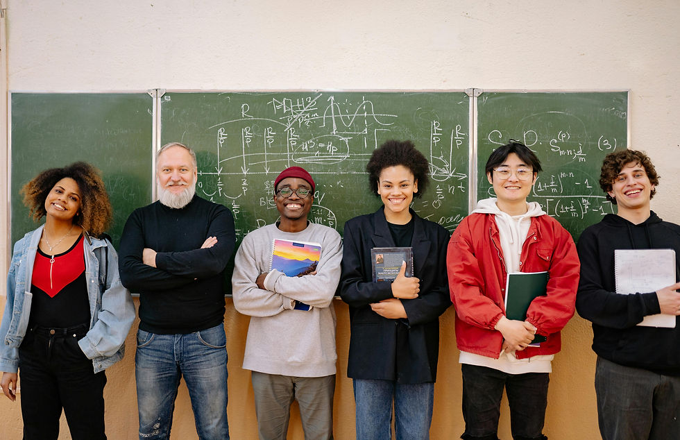 Happy Students and Teacher