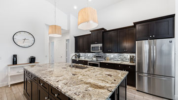 Gourmet kitchen with custom cabinetry in Boynton Beach Florida home