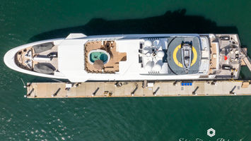 Professional yacht photography of a 235-foot luxury yacht in Palm Beach by Edwin Figueroa Photography.