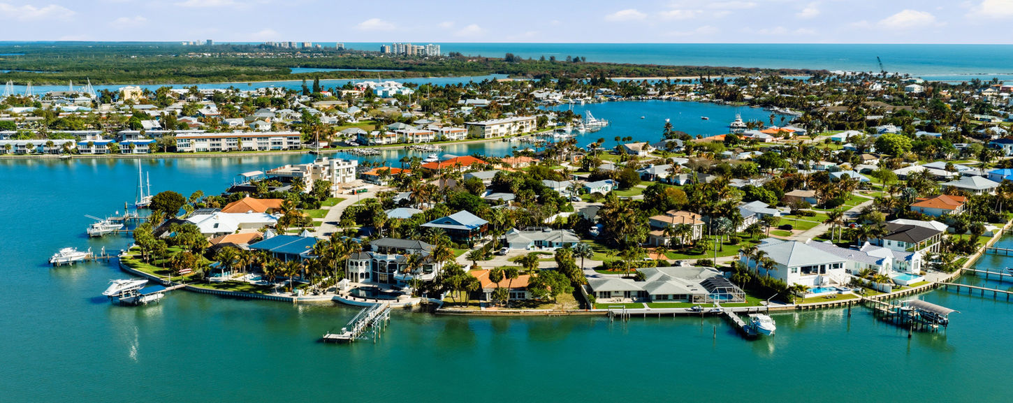 Ft Pierce coastal residential community aerial with waterways by Edwin Figueroa Photography