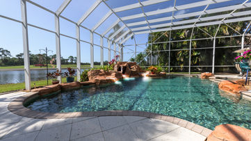 Luxurious interiors in West Palm Beach home photographed by real estate photographer Edwin Figueroa Photography