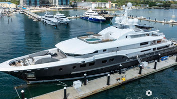 Superyacht photography at Palm Beach Marina by Edwin Figueroa Photography, specializing in yacht and lifestyle visuals.