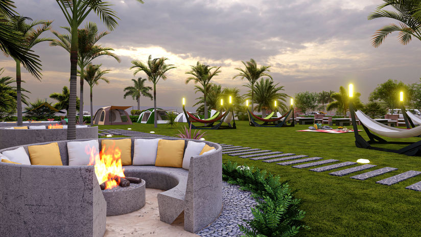 Zona de fogata y Camping
