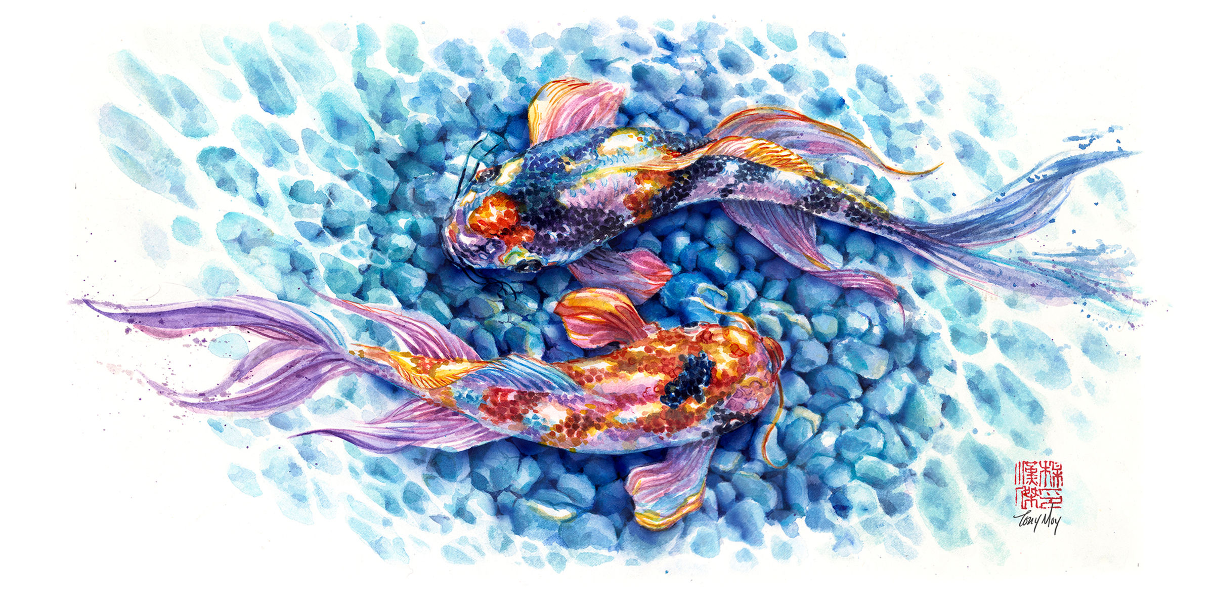 Piscean Koi - Playmat Digital Download