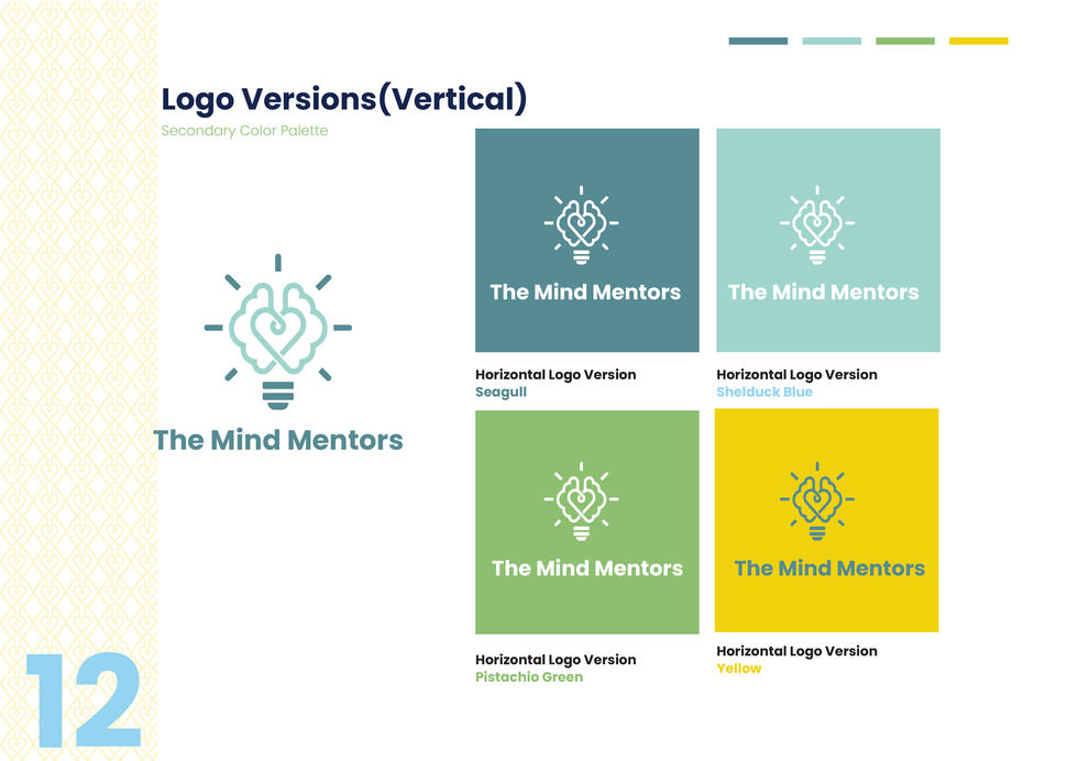 Primary Logo version with primary color backgrounds