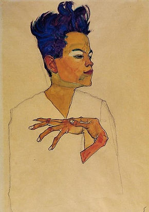 Egon-Schiele-Self-Portrait-with-Hands-on