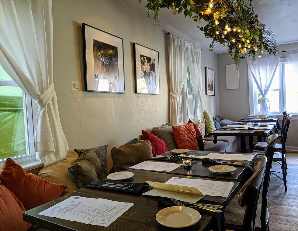 Indoor seating at RiverPark Terrace Restaurant in New Smyrna Beach, FL.